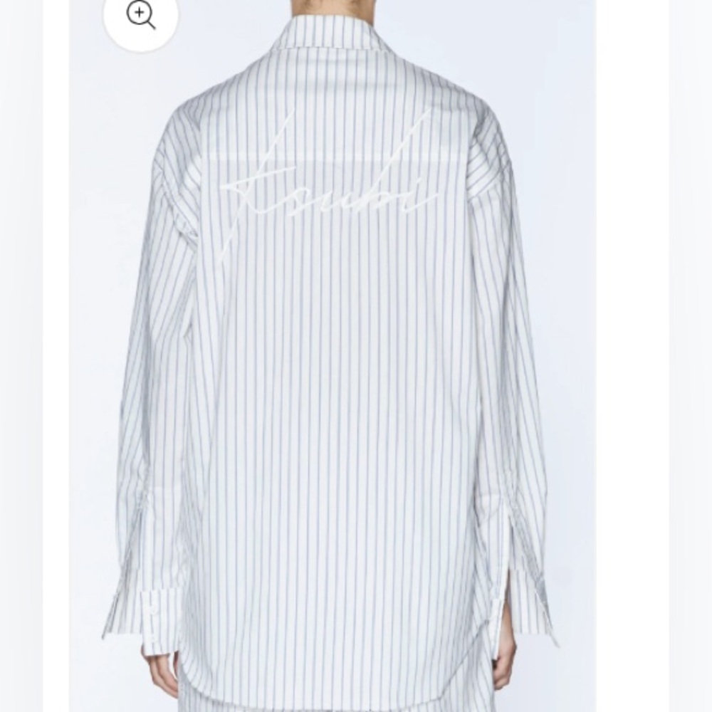 KSUBI Oversized Shirt - Blue Stripe size‎ medium poplin cotton